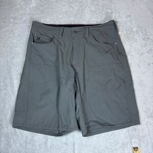 Howler Brothers Shorts Men 36 Horizon Stretch Grey Outdoor Hiking Fishing Stains